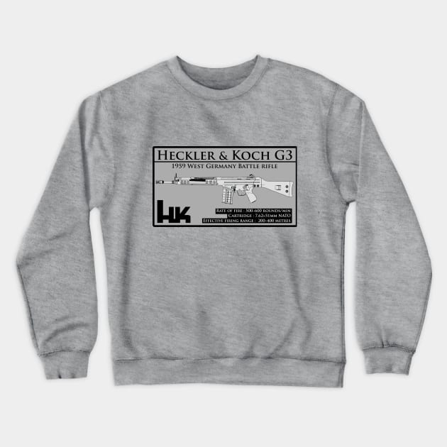 HECKLER & KOCH G3 Crewneck Sweatshirt by theanomalius_merch